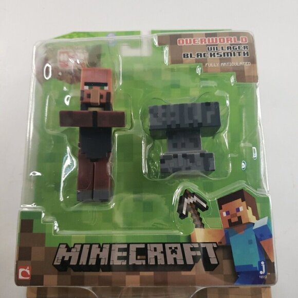 OFFICIAL MINECRAFT VILLAGER BLACKSMITH 3" ACTION FIGURE JAZWARES 2014 BRAND NEW - Picture 1 of 2
